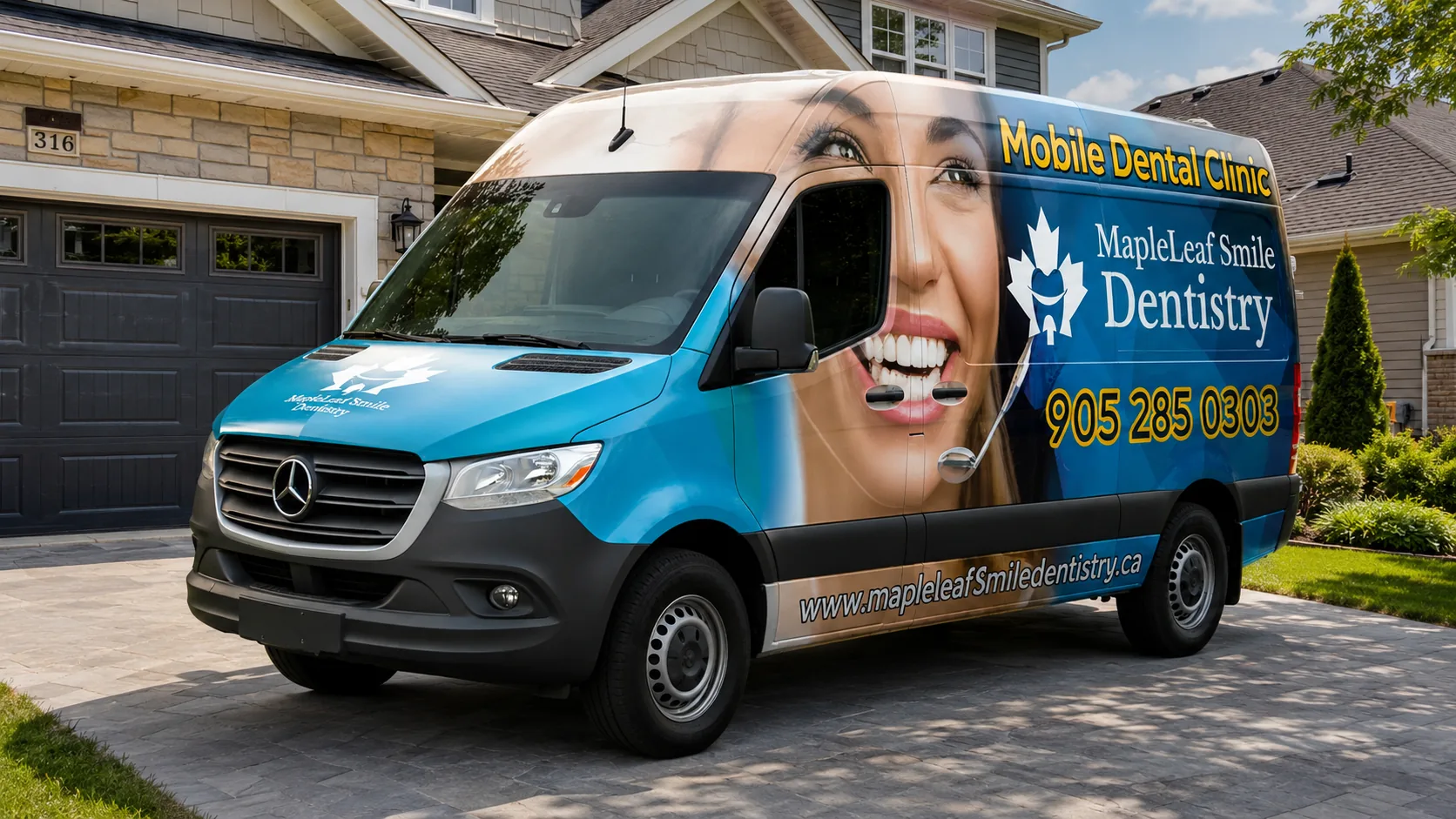 MapleLeaf Smile Dentistry mobile dental clinic Mercedes-Benz Sprinter van