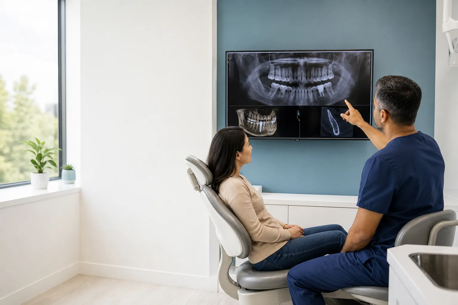 Illustrative restorative dentistry treatment-planning consultation